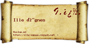 Ille Ágnes névjegykártya